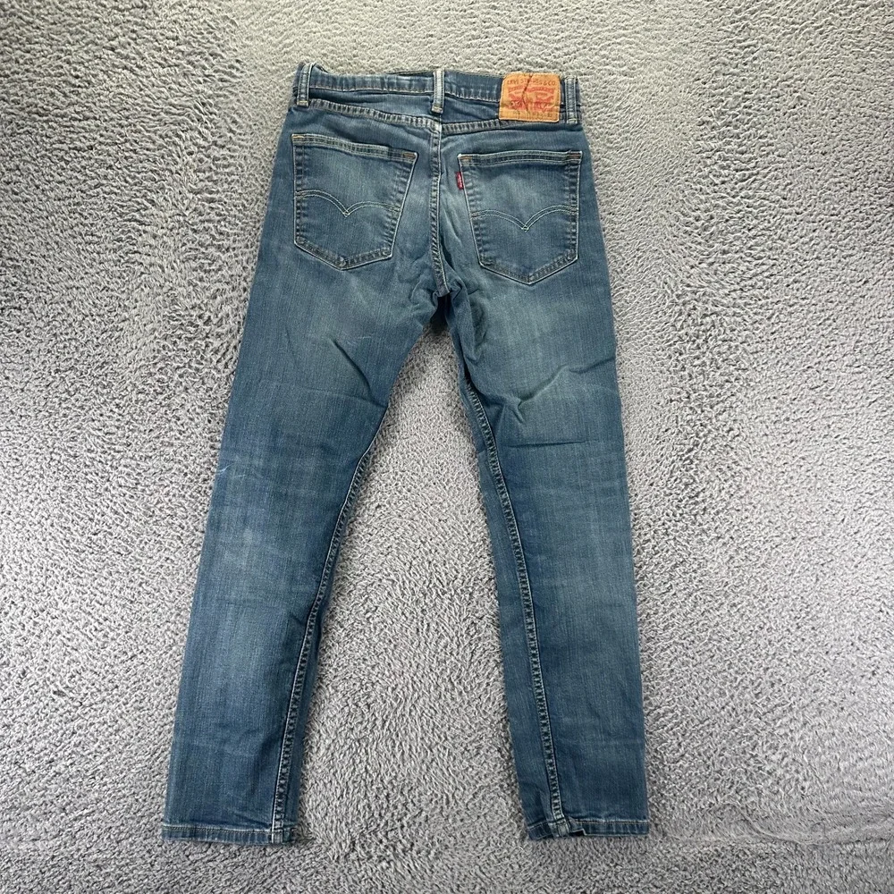 Levi's 502 Jeans Men 30x32 Blue Cotton Denim Straight Leg Workwear Faded Stretch